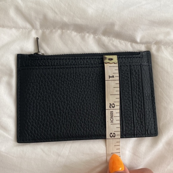 Coach | NWT Men’s Black Leather Slim Zip Card Case - Picture 7 of 7